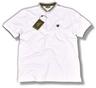 View Item Gabicci Vintage Button Collar Pique Polo Shirt White 